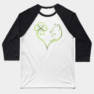 St Patrick's clover cat Baseball T-Shirt